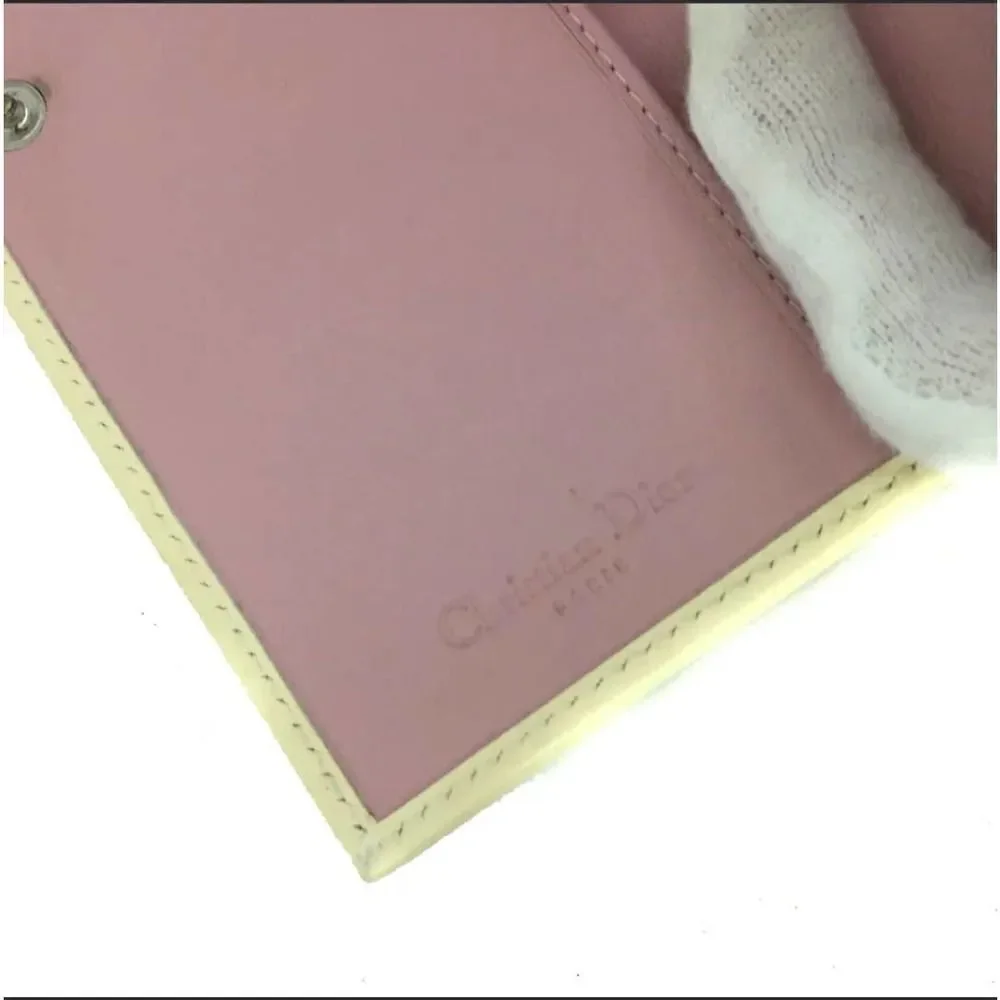 Christian Dior Trotter Rhinestone PVC Leather Long Bifold Wallet /1J2138
